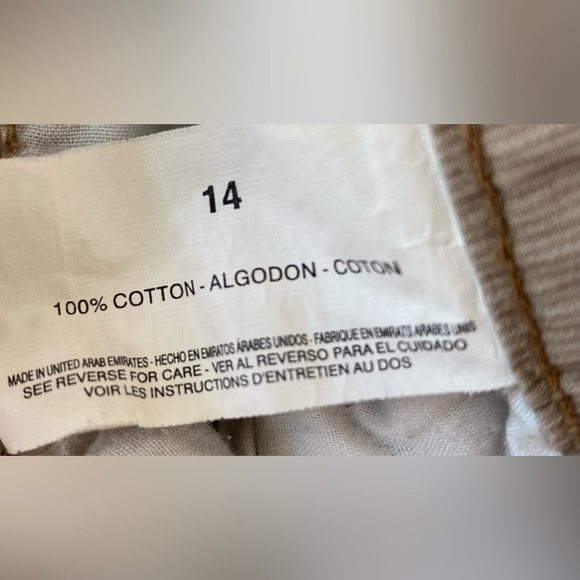 GLORIA VANDERBILT cargo cotton crop pants 9 pockets tan size 14 - Picture 5 of 15